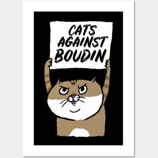 Cats Against Boudin Funny Protest Cat Recall Chesa Boudin Posters and Art